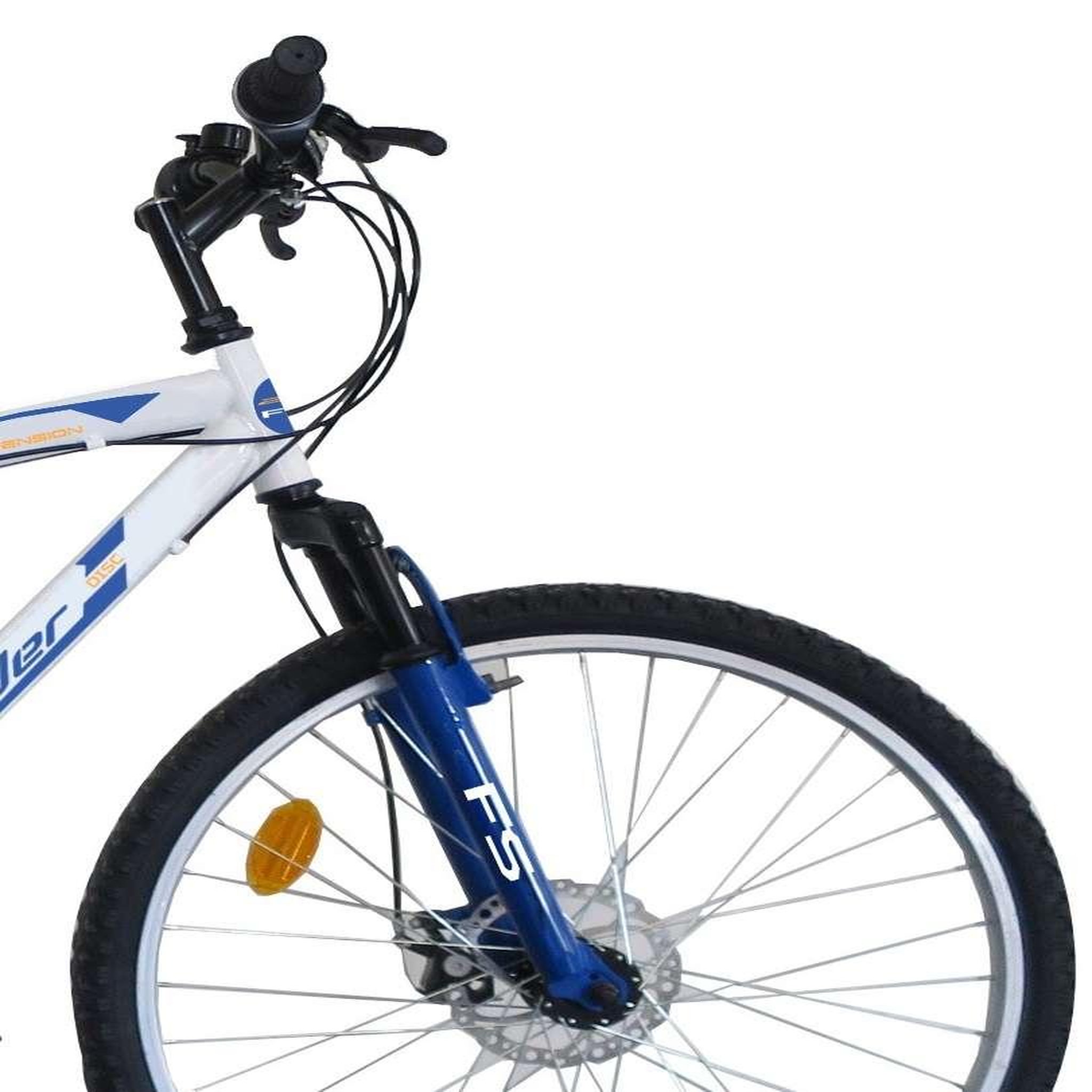 Voir la diapositive 4 : FREERIDER Vélo VTT 26'' Tout suspendu Homme  Freerider   - Fourche télescopique -  Frein  à disque avant et V Brake à l'arrière - 21 Vitesses - Shimano