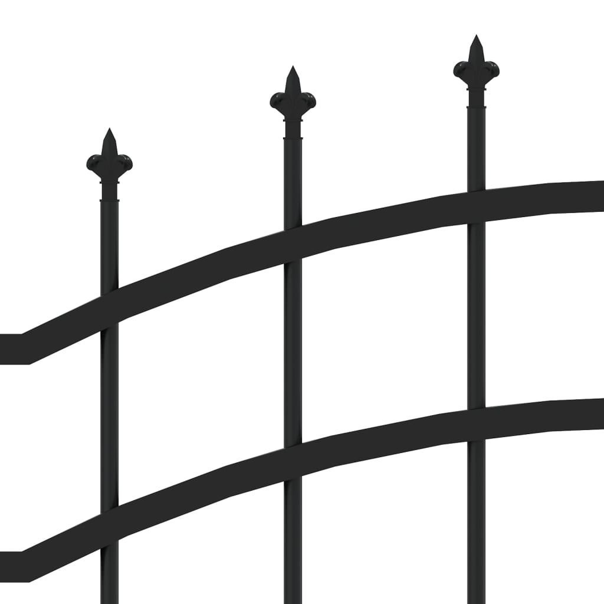 Voir la diapositive 4 : VIDAXL Cloture de jardin avec sommet de lance Noir 165 cm