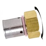 CENTRALE BRICO Raccord droit avec écrou libre à sertir laiton F 15 x 21 pour tube en per