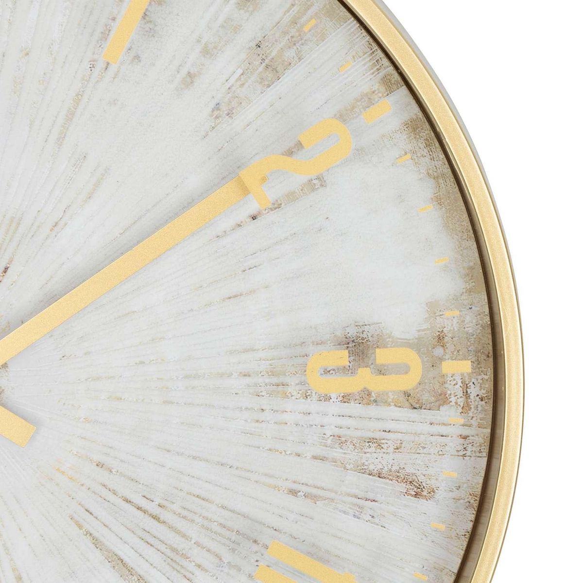 ATMOSPHERA Horloge effet patiné - Diam 30 cm - Gris et doré