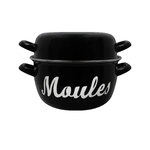 MENASTYL Marmite à moules Menastyl Modèle 3256390193786 acier émaillé noir 24 cm