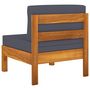Voir la diapositive 4 : VIDAXL Salon de jardin 6 pcs avec coussins gris fonce Bois d'acacia