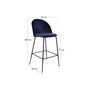 Voir la diapositive 6 : LISA DESIGN Antigua - lot de 2 tabourets de bar - en velours bleu