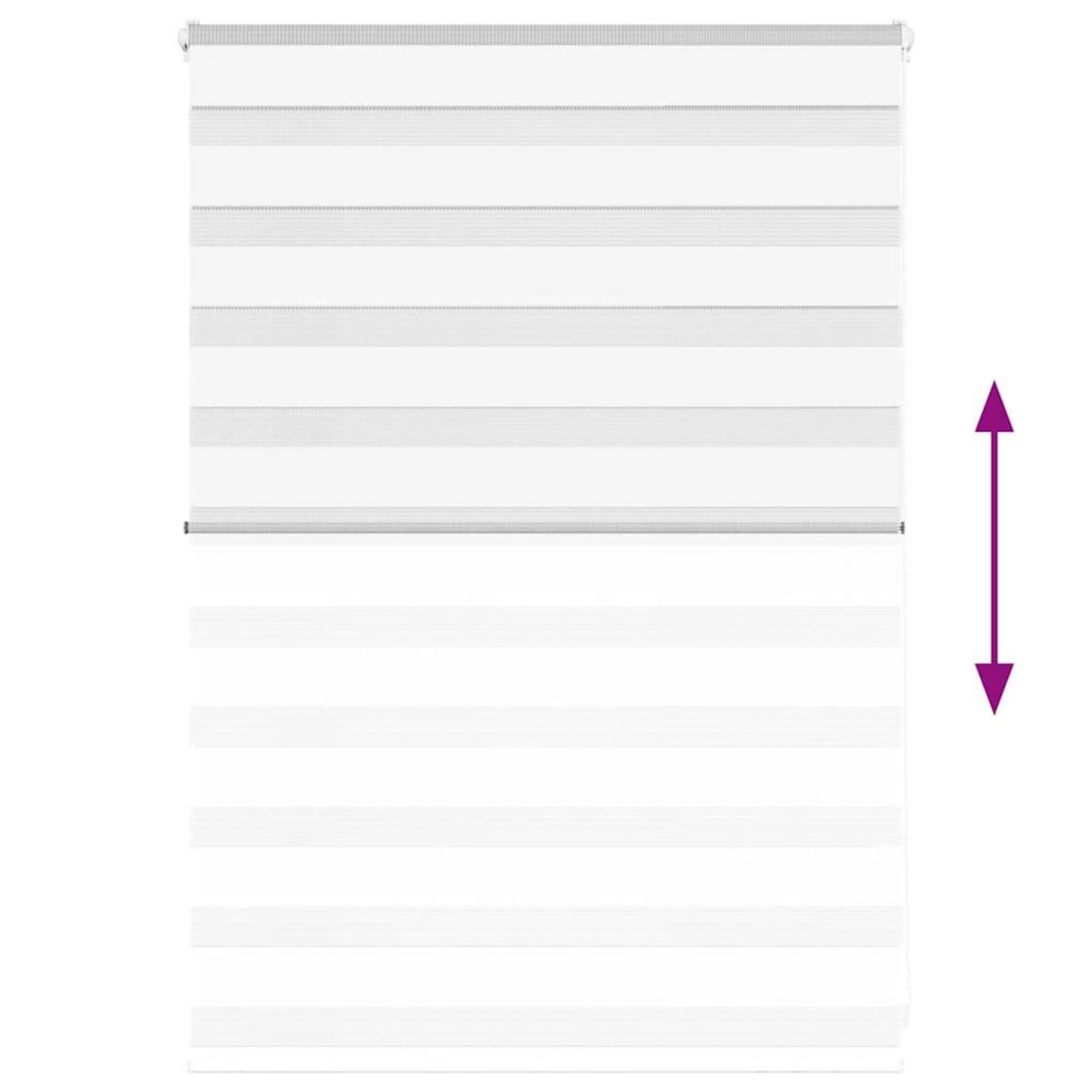 VIDAXL Store zebre blanc 100x100 cm largeur du tissu 95,9cm polyester