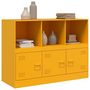 Voir la diapositive 4 : VIDAXL Buffet jaune moutarde 99x39x73 cm acier
