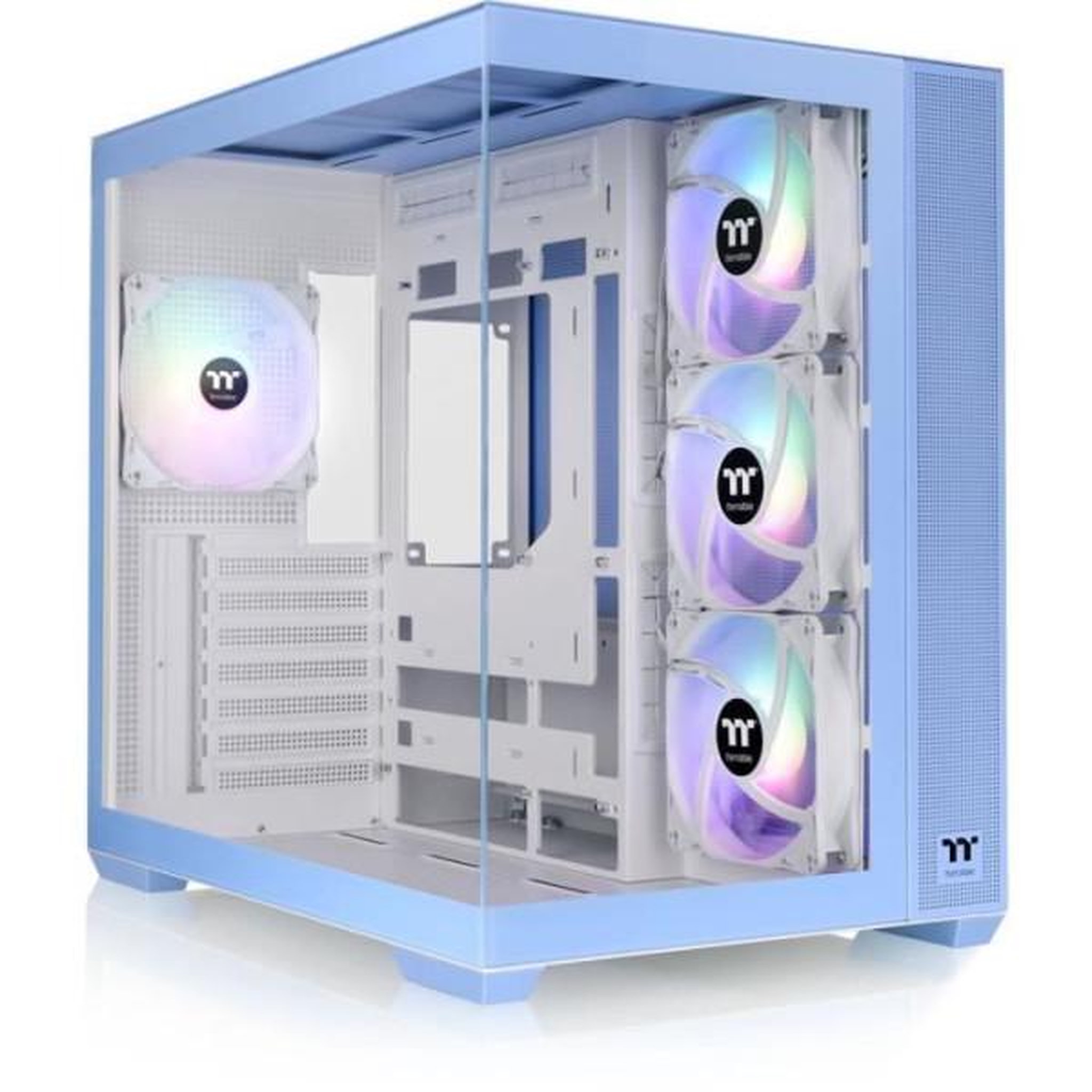 Thermaltake Boîtier PC - THERMALTAKE - View 380 TG ARGB Hydrangea Blue - Moyen tour - ATX - Verre trempé - Bleu
