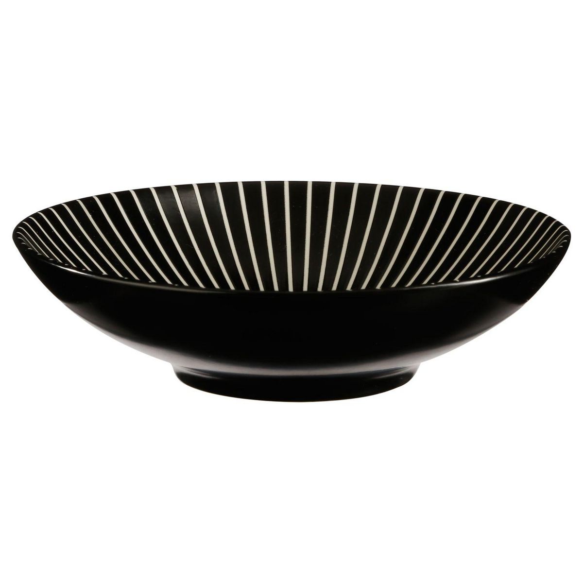 ATMOSPHERA Assiette creuse Sun - Diam. 19 cm - Noir