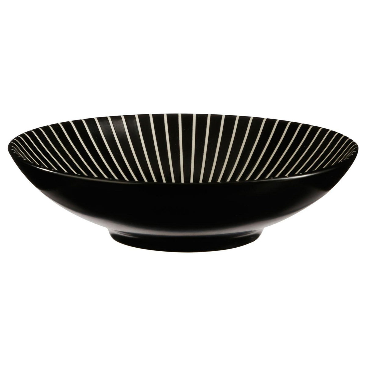 ATMOSPHERA Assiette creuse Sun - Diam. 19 cm - Noir