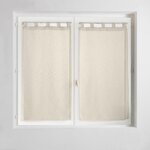 Paris Prix Paire de Voilages à Passants  Carlin  60x160cm Lin