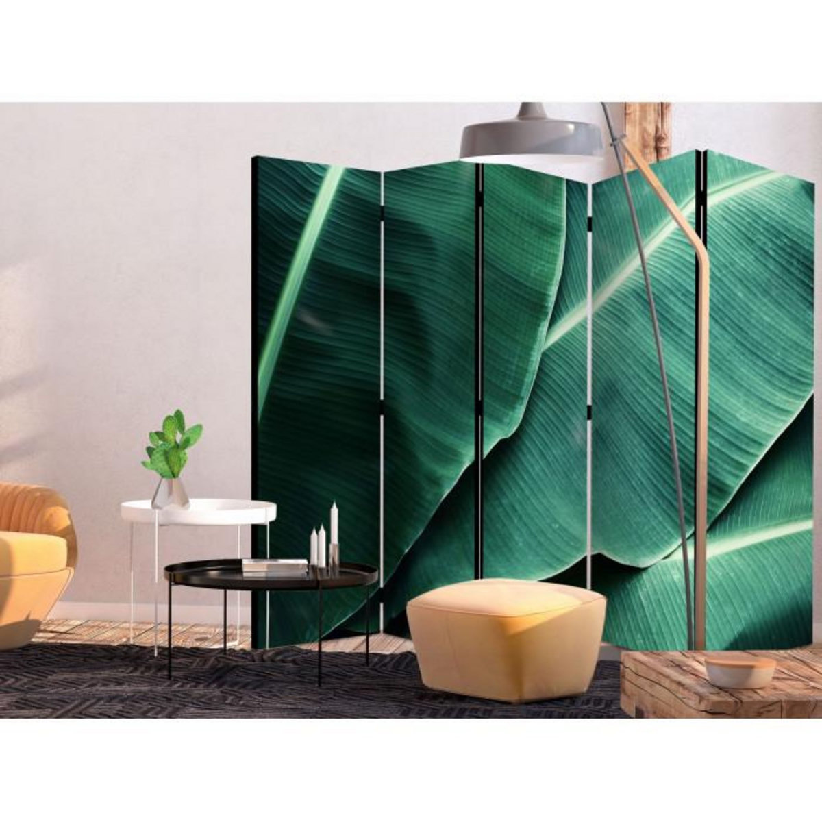 Paris Prix Paravent 5 Volets  Banana Leaf  172x225cm