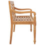 Voir la diapositive 4 : VIDAXL Banc Batavia avec coussin vert 120 cm Bois de teck massif