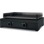 Voir la diapositive 1 : FORGE ADOUR Plancha électrique Modern E 60 A N noir 2 brûleurs à poser 65.5x39.5 cm