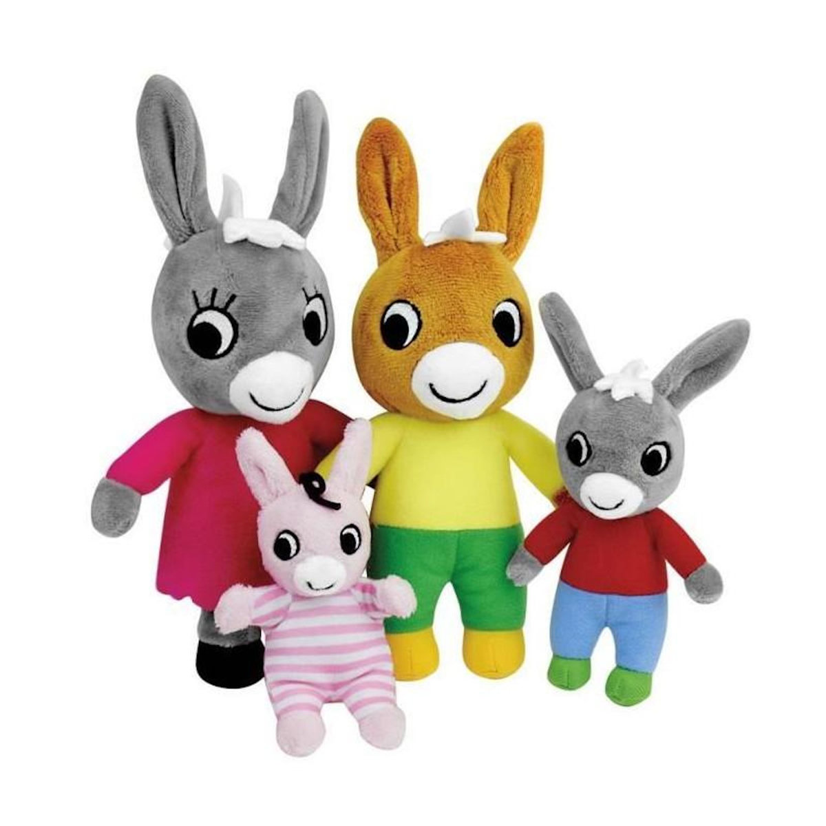 JEMINI Coffret Peluche Trotro et Famille +/- 15 cm - JEMINI - Trotro, sa maman, son papa et sa petite soeur.