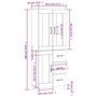 Voir la diapositive 6 : VIDAXL Buffet haut Sonoma gris 69,5x34x180 cm Bois d'ingenierie