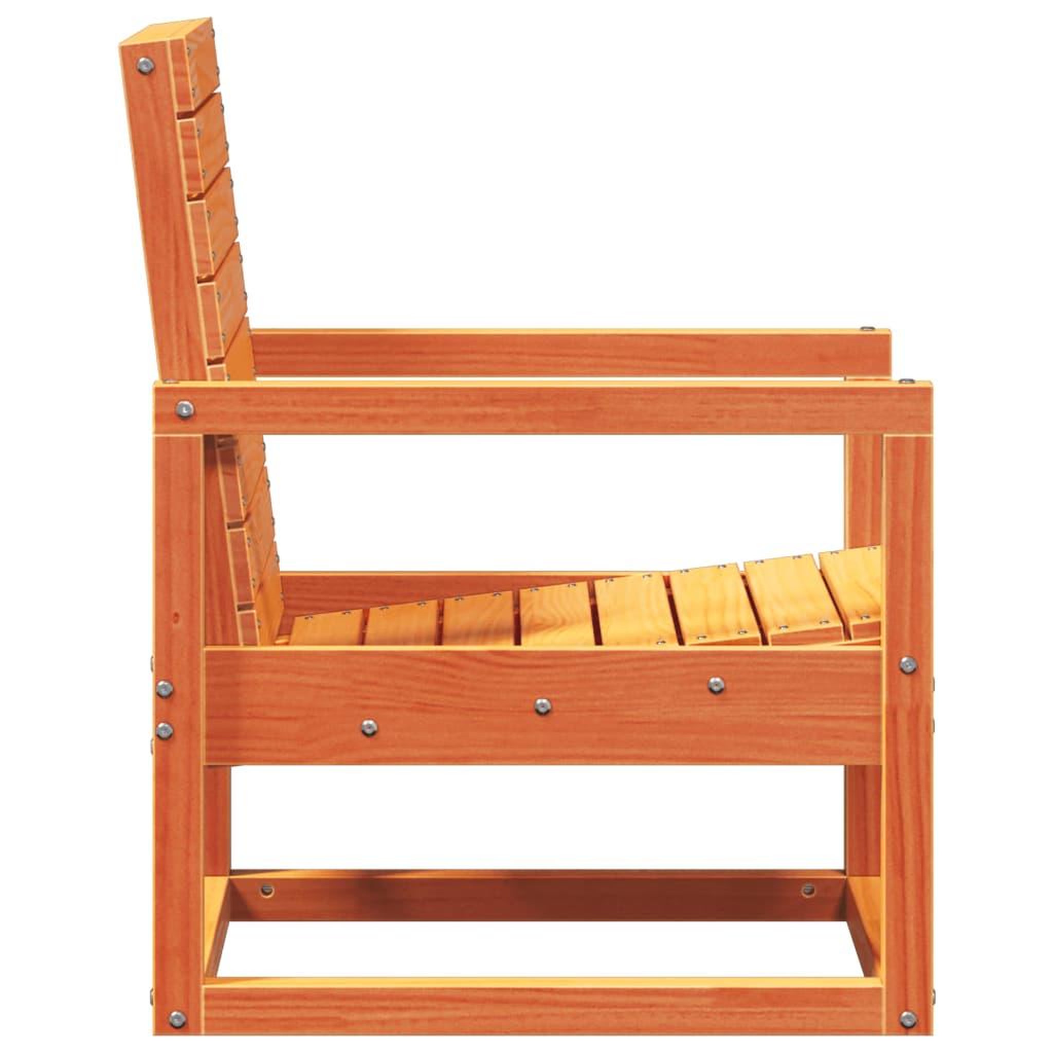 Voir la diapositive 5 : VIDAXL Salon de jardin 3 pcs cire marron bois de pin massif