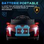 HOMCOM Voiture électrique enfant licence Lamborghini Veneno V. max. 7 Km/h télécommande ouverture portes MP3 USB effets sonores lumineux rouge