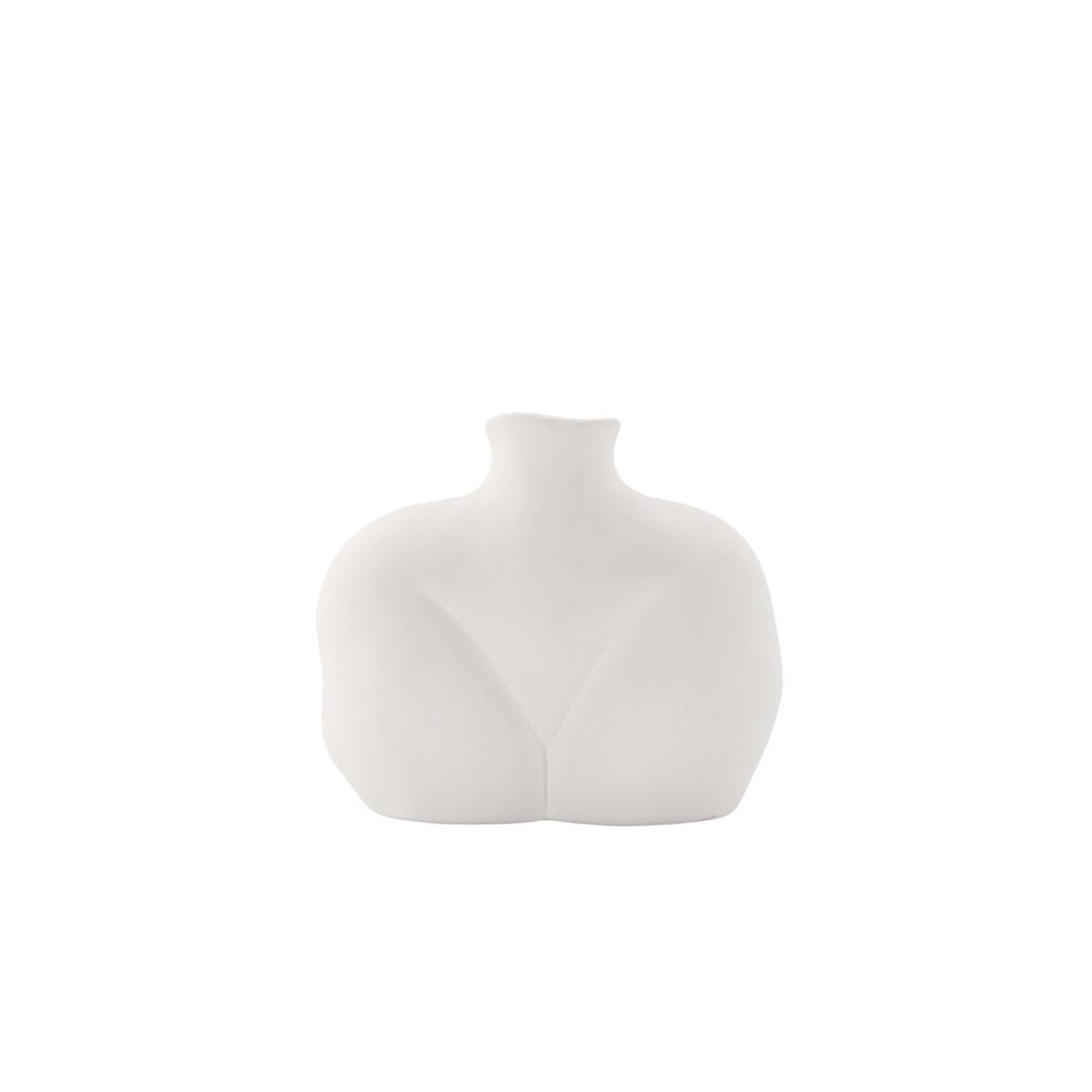 Voir la diapositive 4 : Paris Prix Vase corps féminin en céramique  harvey  17cm blanc cassé