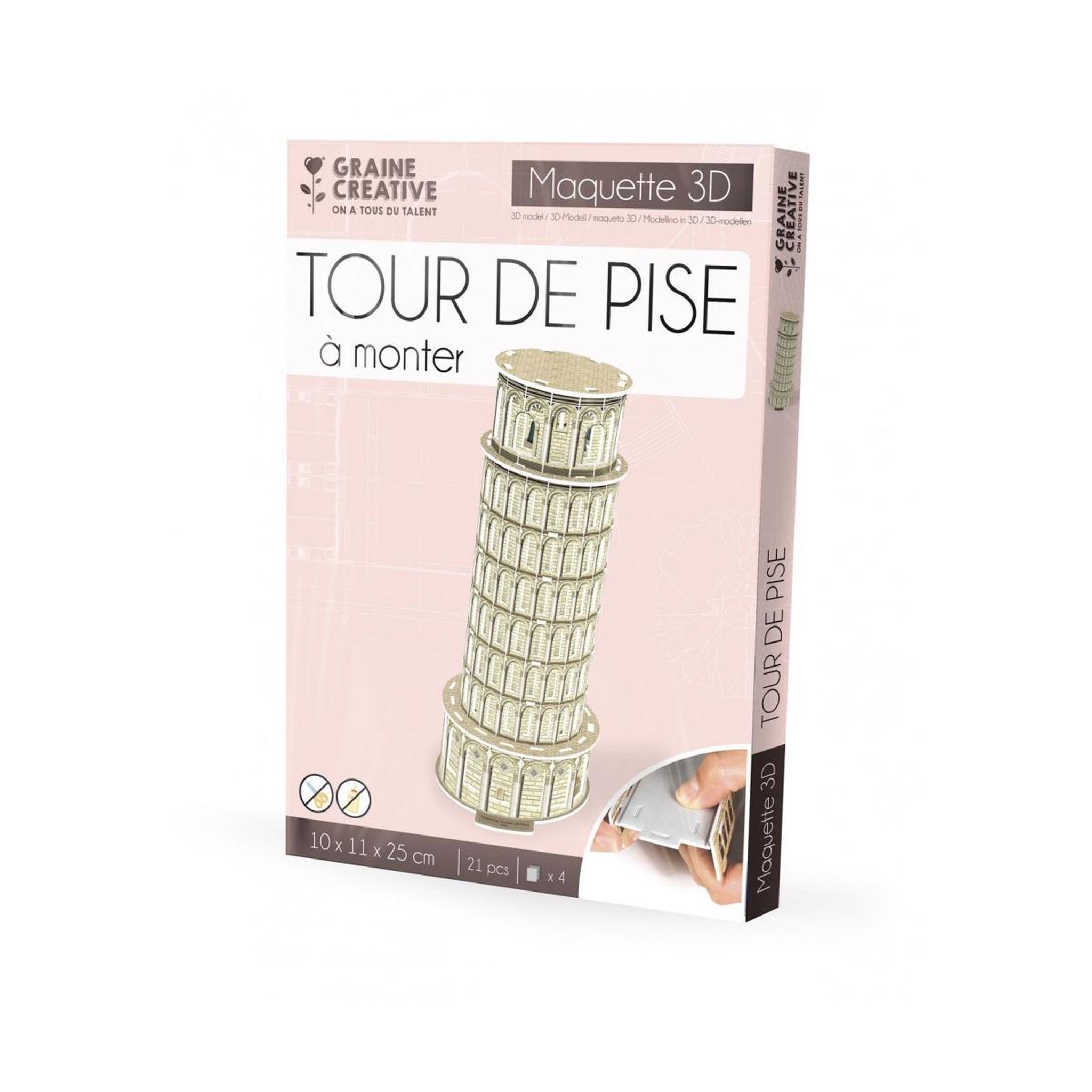 Graine créative Puzzle Maquette Tour de Pise