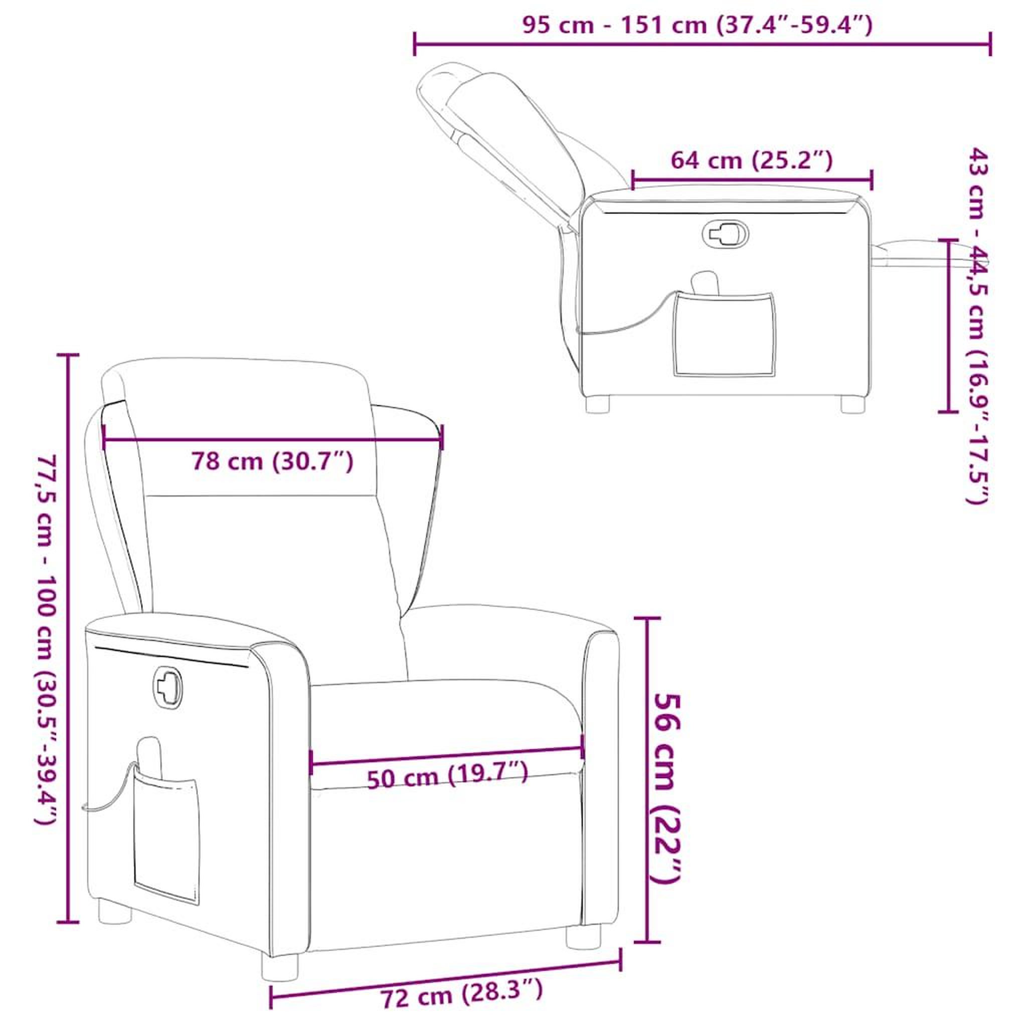 Voir la diapositive 6 : VIDAXL Fauteuil de massage inclinable Vert fonce Tissu