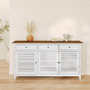 Voir la diapositive 2 : Rendez vous déco Buffet en bois recyclé blanc effet vieilli-Casa