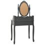 Voir la diapositive 5 : VIDAXL Ensemble de coiffeuse avec tabouret Gris 75x69x140 cm Paulownia