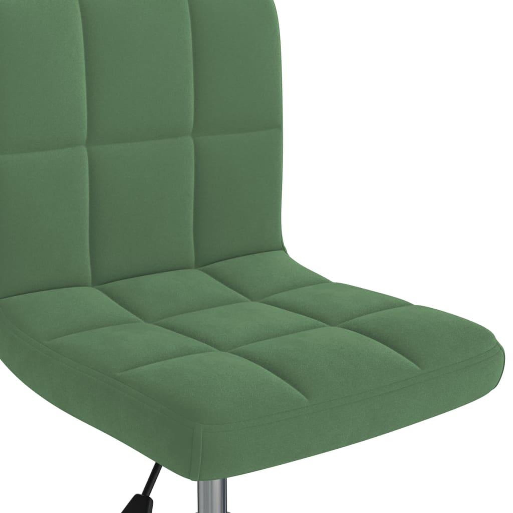 Voir la diapositive 4 : VIDAXL Chaise pivotante de salle a manger Vert fonce Velours
