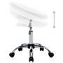 Voir la diapositive 4 : VIDAXL Chaise de travail roulante Blanc Similicuir