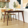 Voir la diapositive 2 : MAISON PAVANE Table rectangulaire 4 personnes en bois foncé 120 cm-Oman