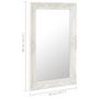 Voir la diapositive 5 : VIDAXL Miroir mural style baroque 50x80 cm Blanc