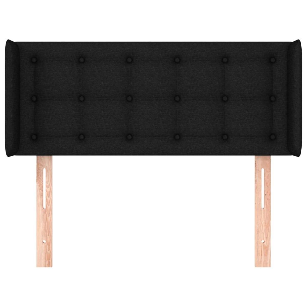 VIDAXL Tete de lit avec oreilles Noir 103x16x78/88 cm Tissu