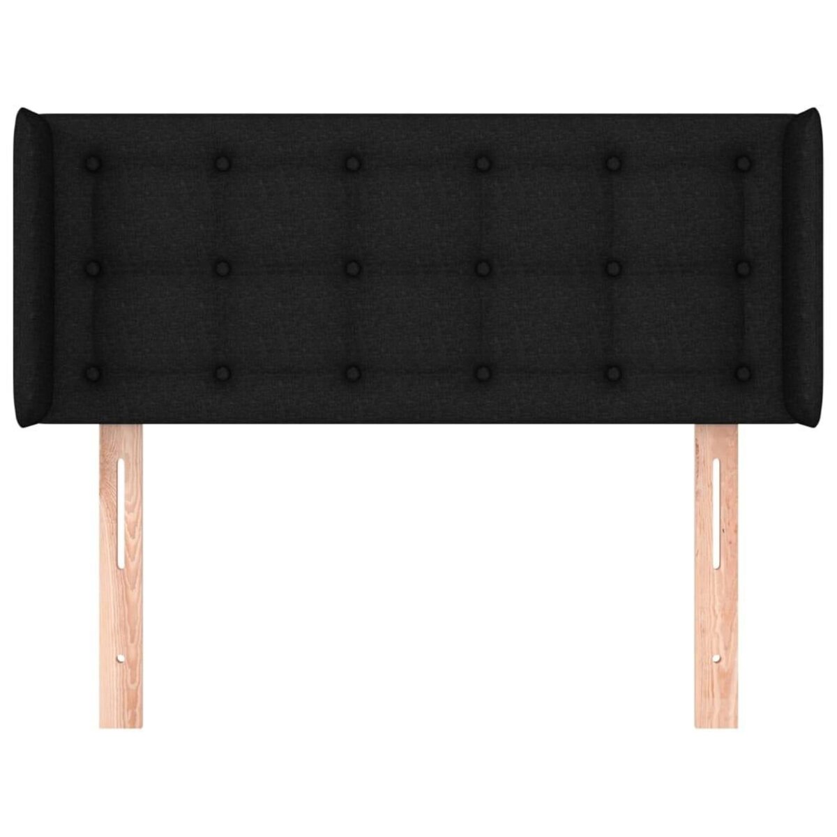 VIDAXL Tete de lit avec oreilles Noir 103x16x78/88 cm Tissu