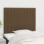Voir la diapositive 1 : VIDAXL Tetes de lit 2 pcs Marron Fonce 90x5x78/88 cm Tissu