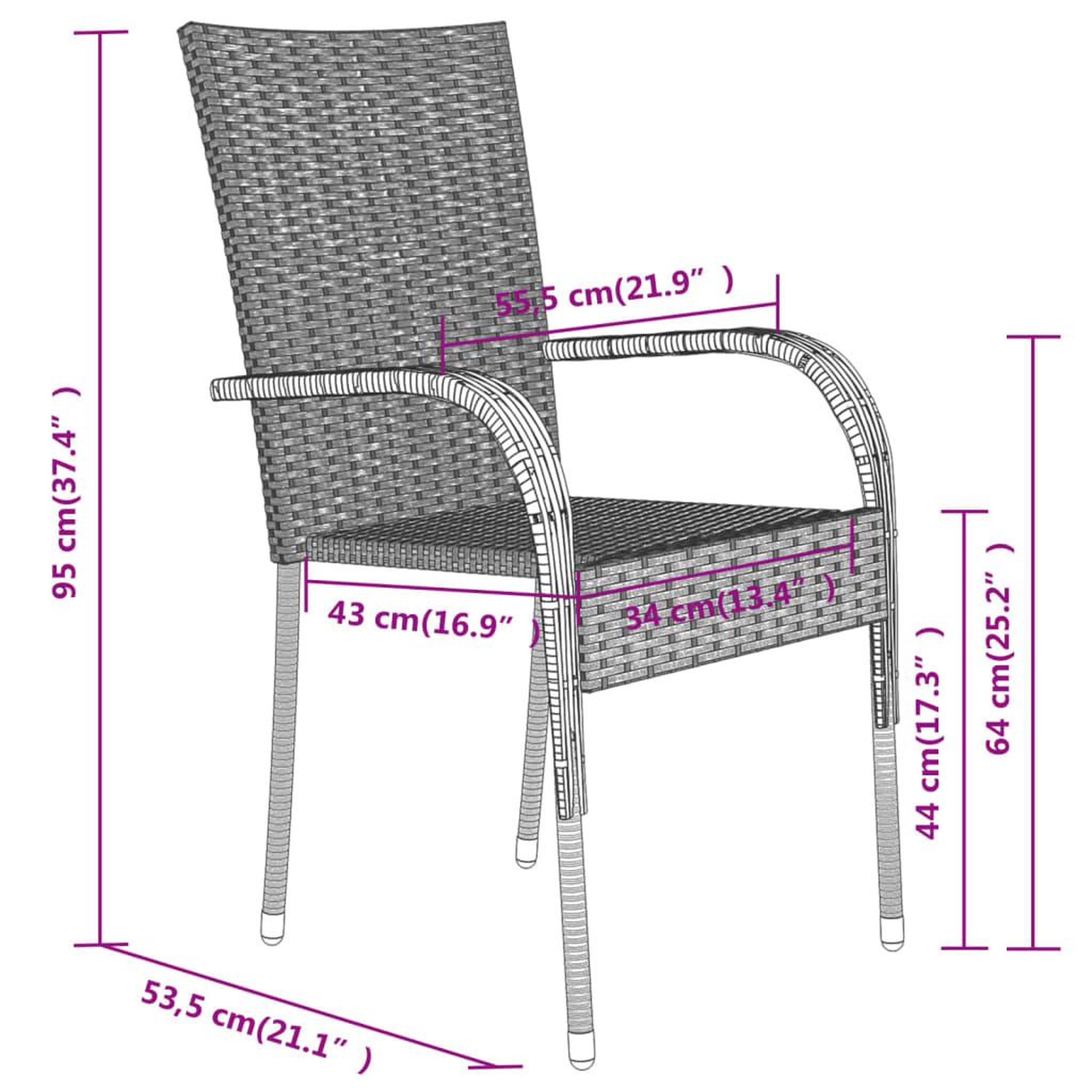 Voir la diapositive 6 : VIDAXL Ensemble a manger de jardin 5 pcs Gris et noir
