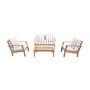 Voir la diapositive 2 : SWEEEK Salon de jardin en bois 4 places - Ushuaïa - Canapé, fauteuils et table basse en acacia, design