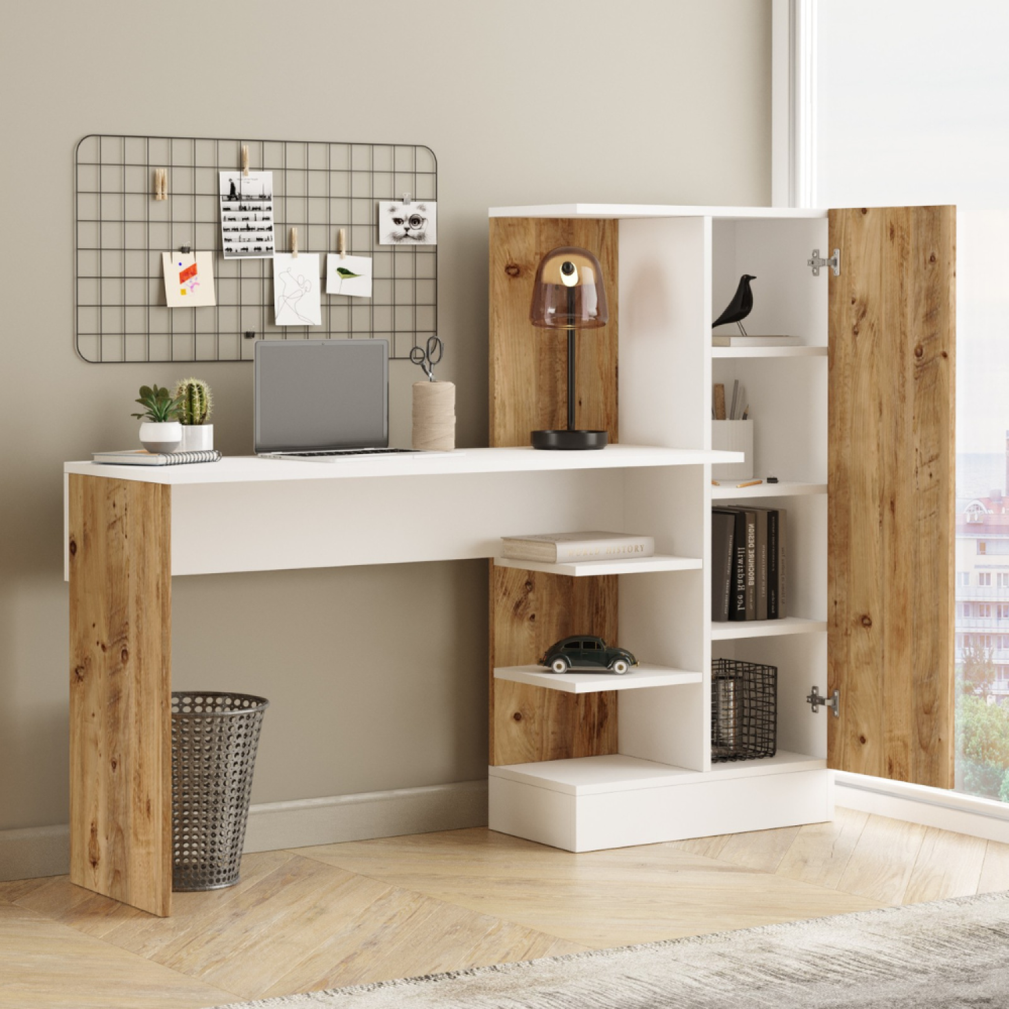 Voir la diapositive 4 : CONCEPT USINE Bureau design avec rangements TEHDA