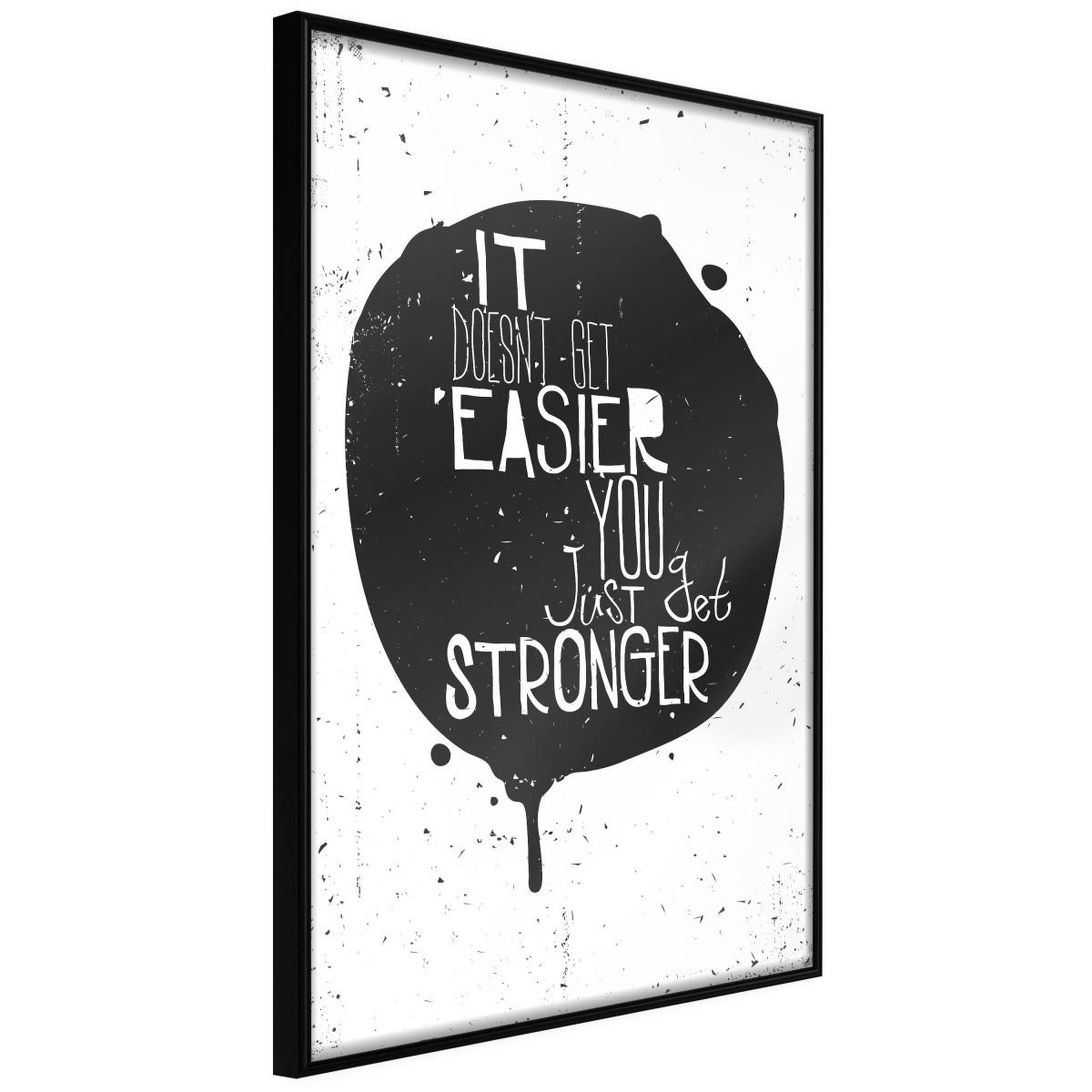 Paris Prix Affiche murale encadrée  it doesn't get easier. Coloris disponibles : Noir, Jaune