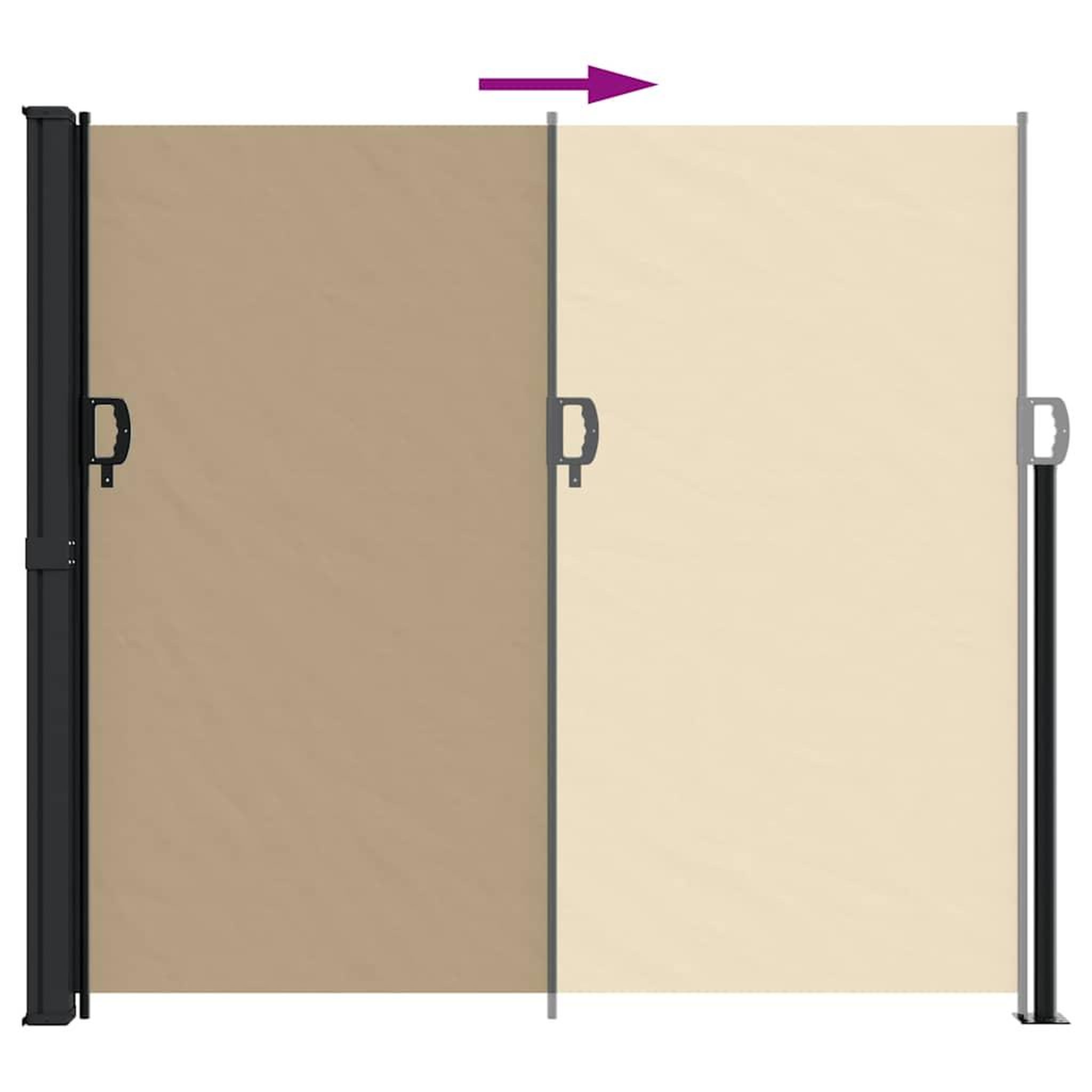 Voir la diapositive 5 : VIDAXL Auvent lateral retractable beige 180x300 cm