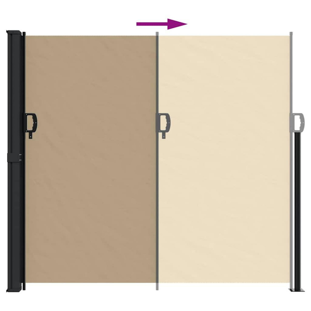 VIDAXL Auvent lateral retractable beige 180x300 cm