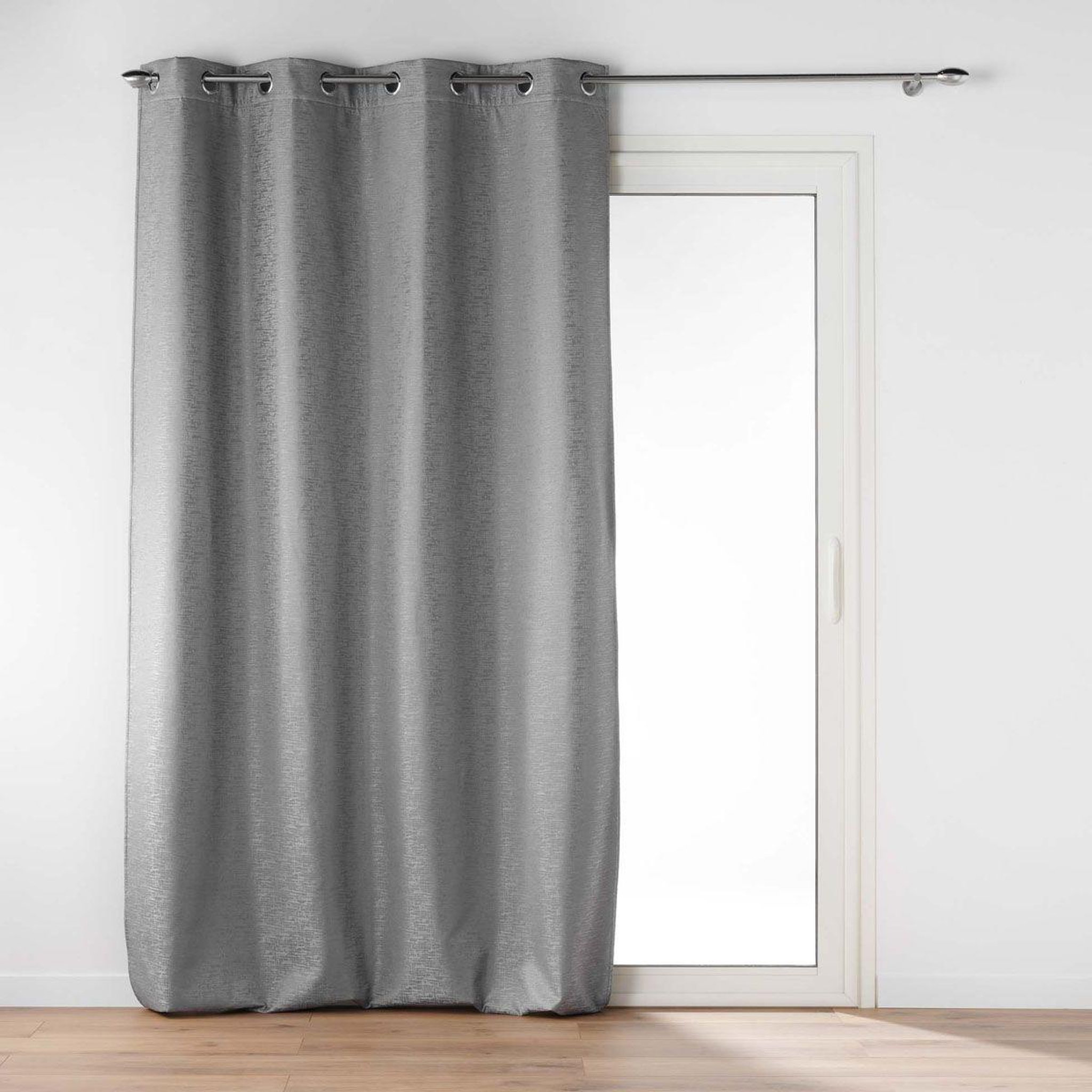 Douceur d'Intérieur Rideau isolant thermique  polarine  140x260cm gris