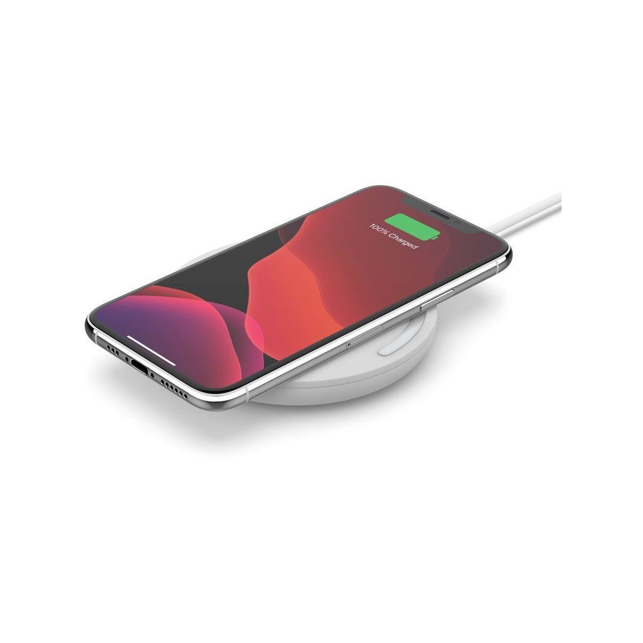 Voir la diapositive 4 : Belkin Chargeur induction sans-fil 10W Pad (avec chargeur) blanc