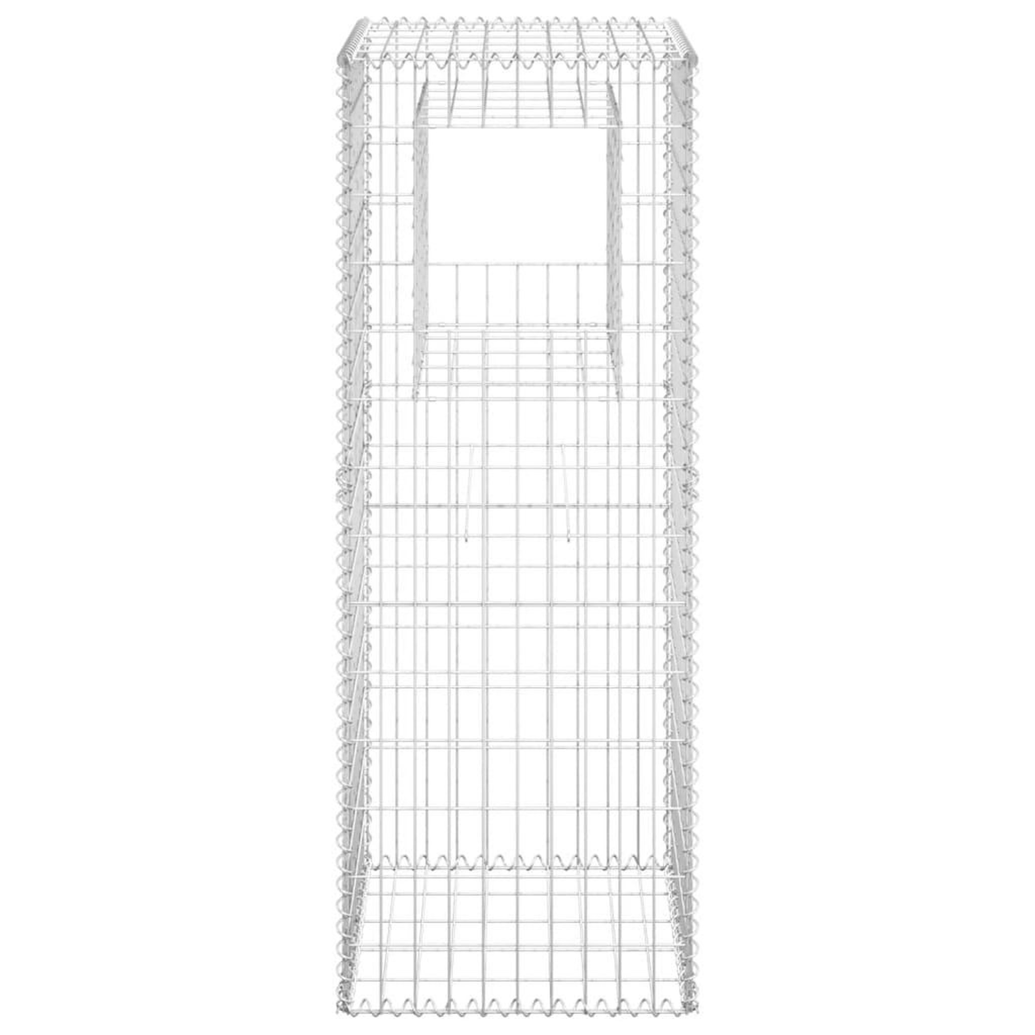 Voir la diapositive 4 : VIDAXL Poteaux a panier de gabion 2 pcs 50x50x140 cm Fer