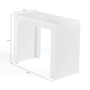 Voir la diapositive 5 : ID MARKET Table console extensible ORLANDO 6 personnes 140 cm bois blanc