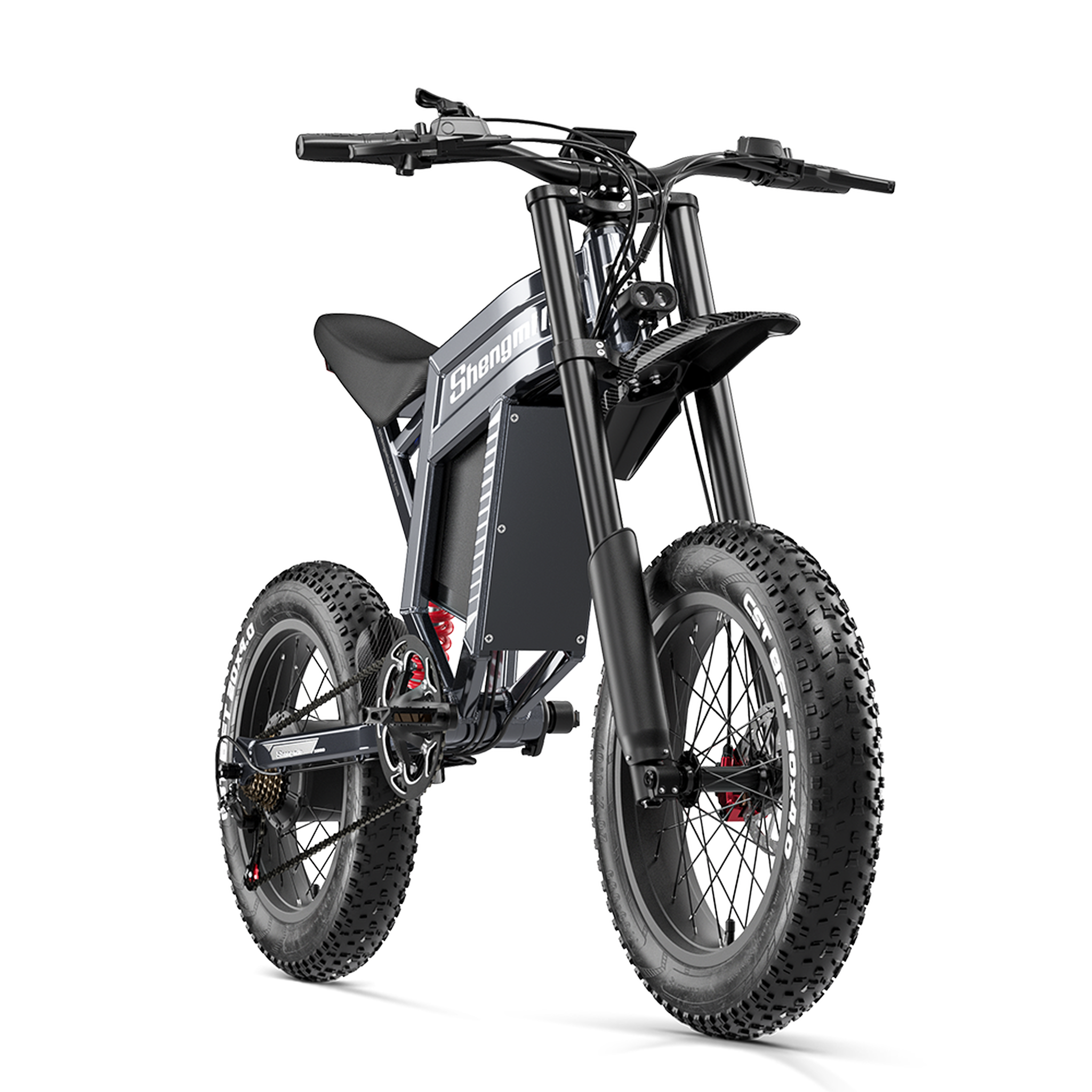 Voir la diapositive 5 : SHENGMILO Vélo électrique Shengmilo S900, batterie longue durée 30 Ah, gris