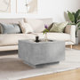 Voir la diapositive 4 : VIDAXL Table basse avec LED gris beton 60x60x40 cm bois d'ingenierie