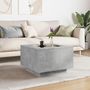 Voir la diapositive 4 : VIDAXL Table basse avec LED gris beton 60x60x40 cm bois d'ingenierie