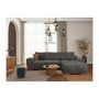 Voir la diapositive 5 : LOUNGITUDE Canapé d'angle convertible CABELLO en tissu gris - LOUNGITUDE - Angle Droit - Occasionnel - 140 x 210 cm
