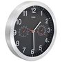 Voir la diapositive 3 : VIDAXL Horloge murale a quartz Hygrometre et thermometre 30 cm Noir