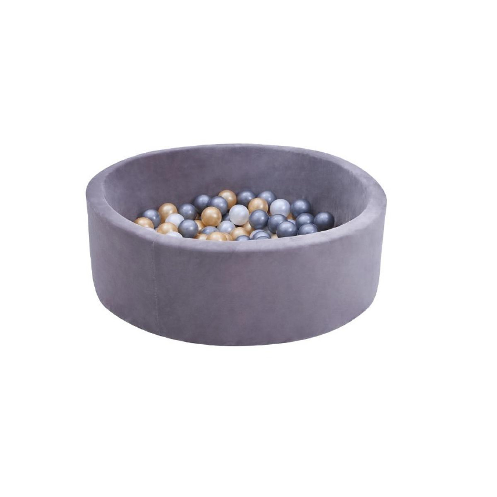 Voir la diapositive 1 : Sunny Piscine à balles Boaz 160 balles velours gris
