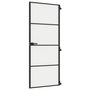 Voir la diapositive 2 : VIDAXL Porte interieure mince noir 83x201,5 cm verre trempe aluminium