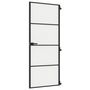 Voir la diapositive 2 : VIDAXL Porte interieure mince noir 83x201,5 cm verre trempe aluminium